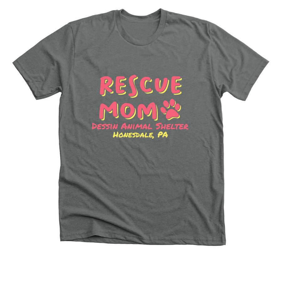 Rescue Mom Tee, a Heavy Metal Premium Unisex Tee