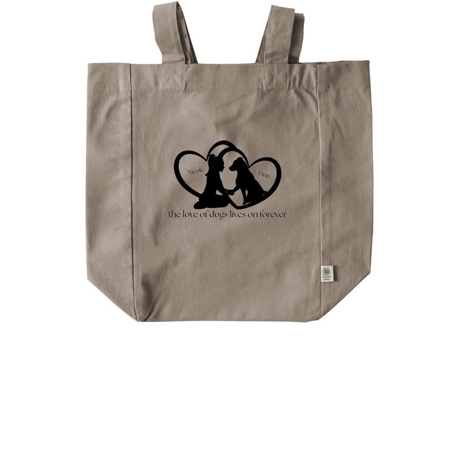 Nicole and Finn Tote, a Pumice Recycled Cotton Tote Bag