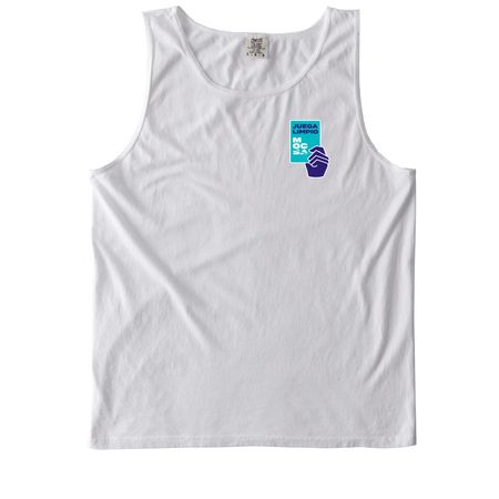 Juega Limpio, a White Comfort Colors Tank Top