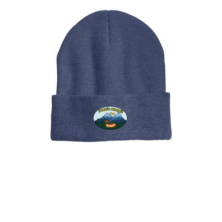 weenie beenie, a Heather Navy Printed Cuffed Beanie