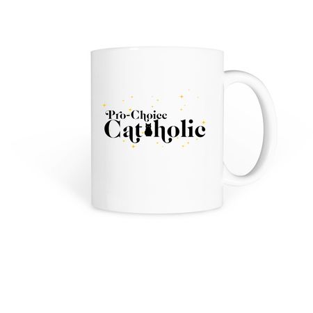 Pro-Choice Cat-holic Mug&nbsp;???, a White Coffee Mug
