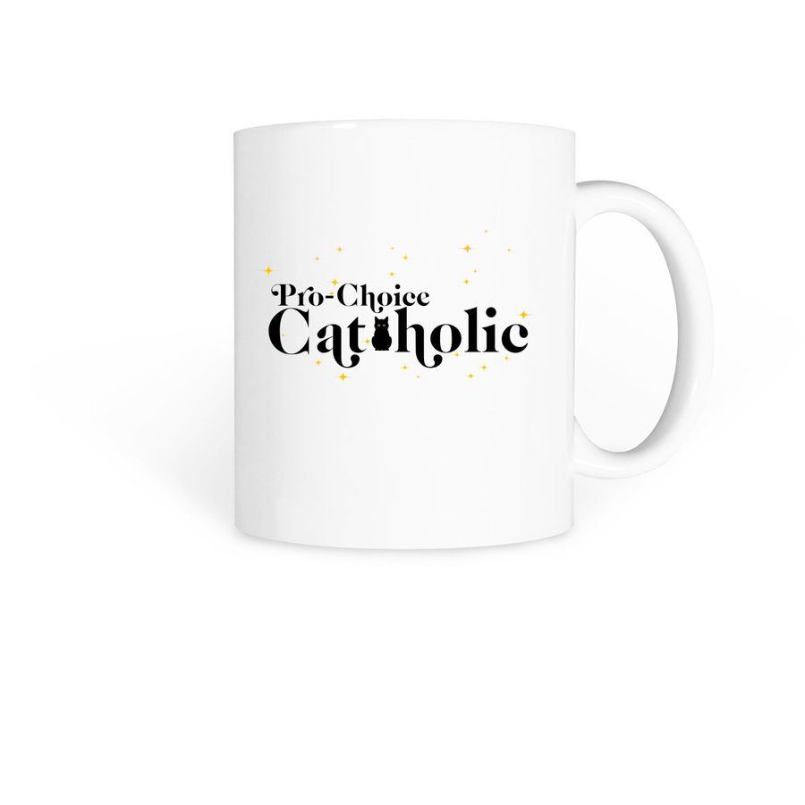 Pro-Choice Cat-holic Mug&nbsp;???, a White Coffee Mug