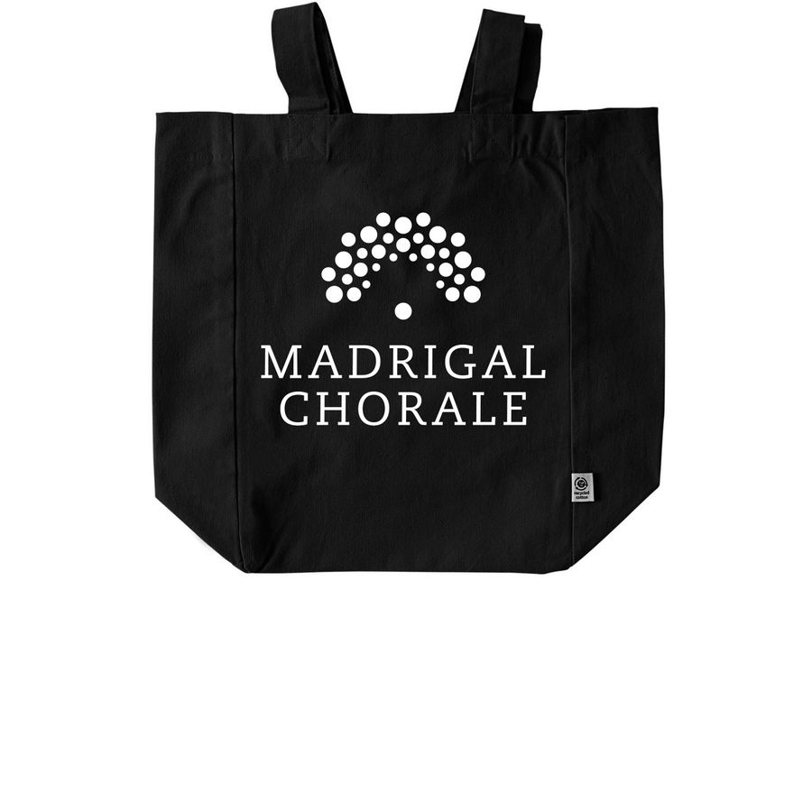 Madrigal Chorale Small Tote, a Black Recycled Cotton Tote Bag