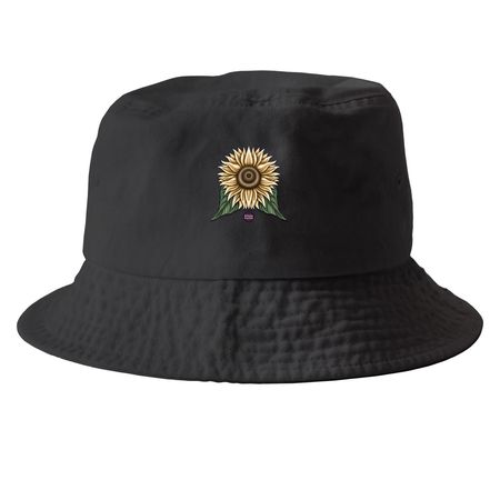 Sunflower Hats, a Black Printed Bucket Hat
