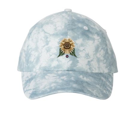 Sunflower Hats, a Light Blue Printed Tie Dye Baseball Hat