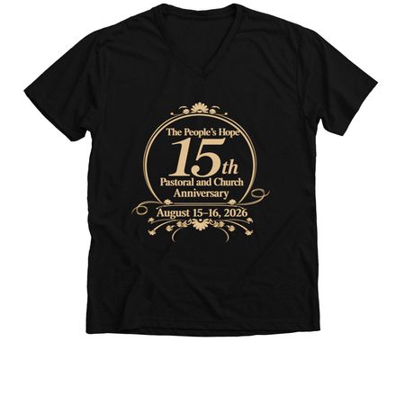 The Peoples Hope, a Solid Black Blend Premium V-Neck Tee
