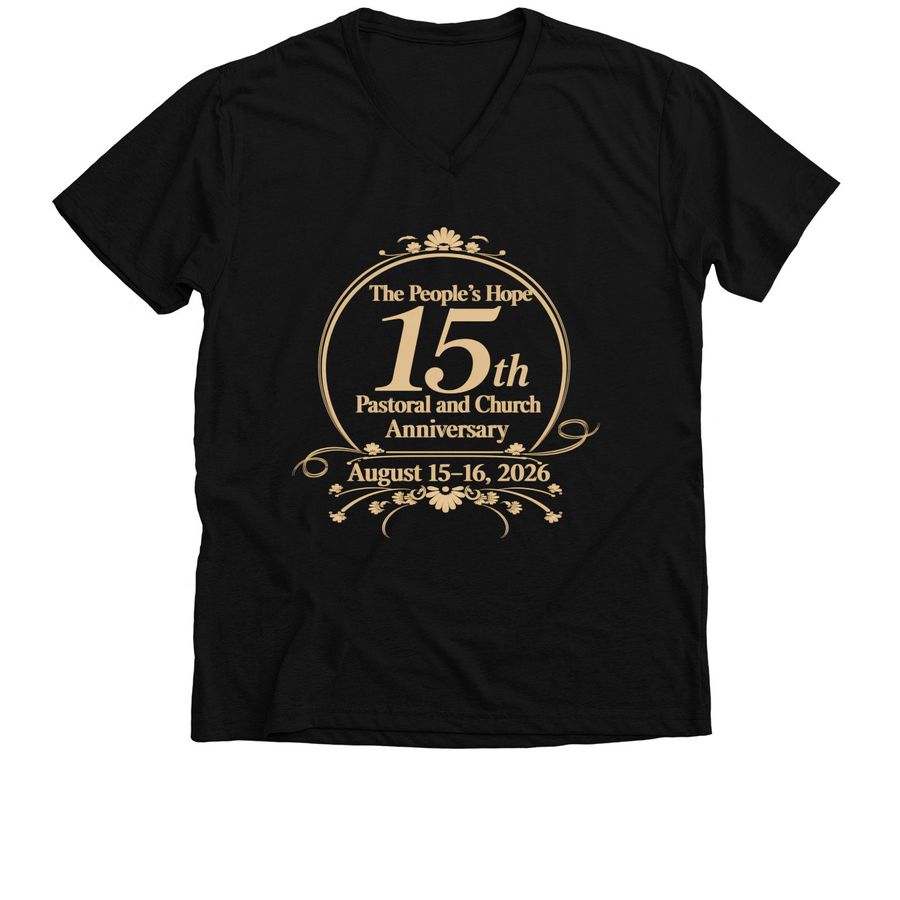 The Peoples Hope, a Solid Black Blend Premium V-Neck Tee
