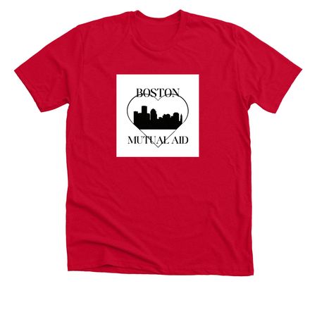 Boston Mutual Aid Attire, a Solid Red Blend Premium Unisex Tee