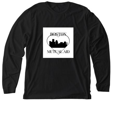 Boston Mutual Aid Attire, a Solid Black Blend Premium Long Sleeve Tee