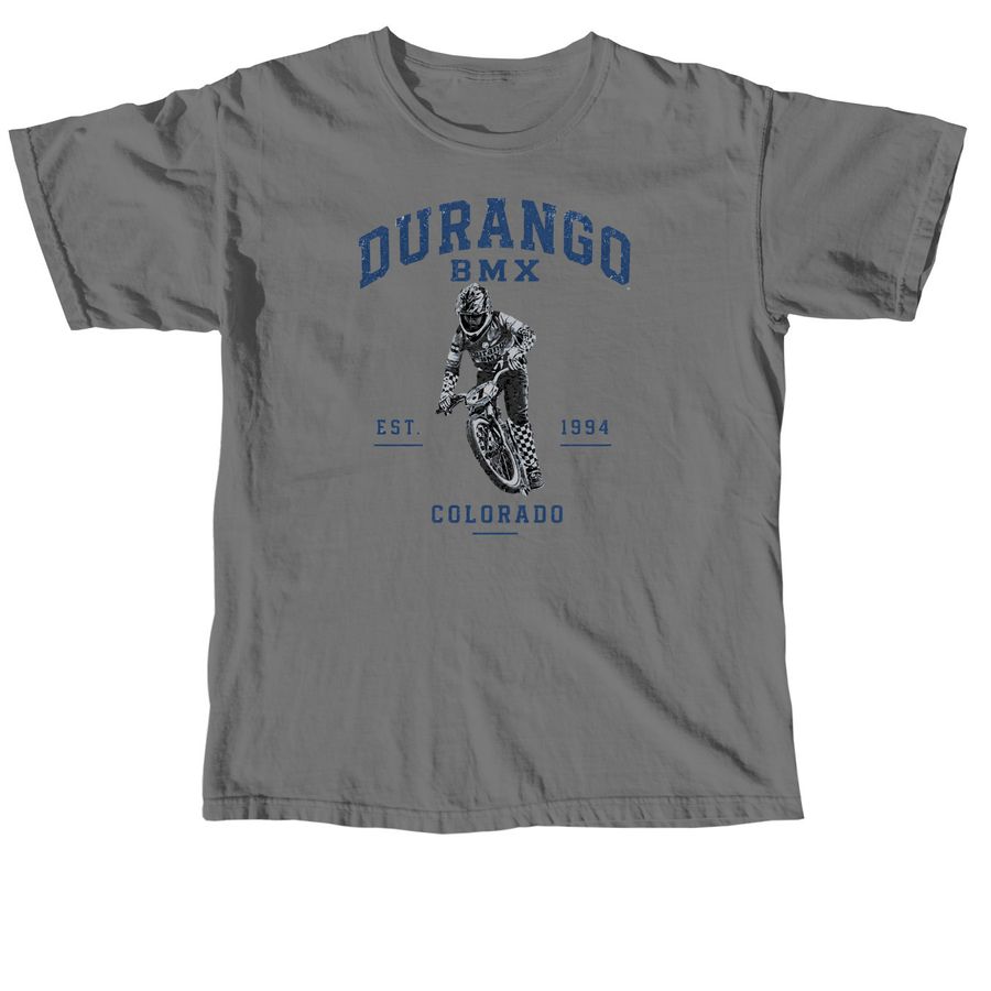 Durango BMX Vintage, a Grey Comfort Colors Unisex Tee