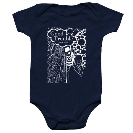 Good Trouble - Baby, a Navy Infant Onesie