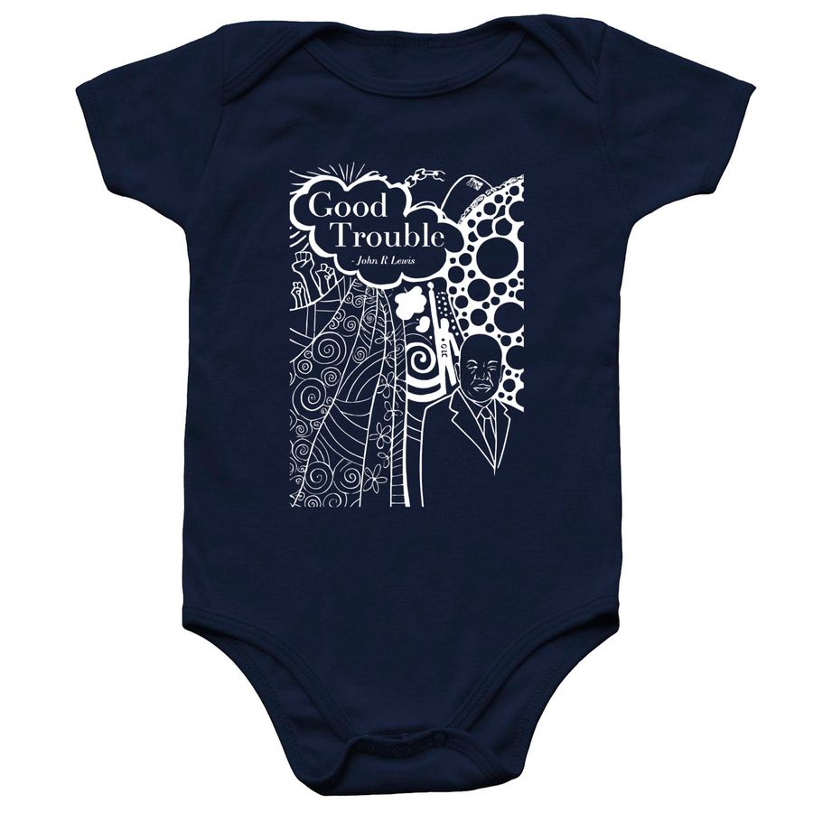 Good Trouble - Baby, a Navy Infant Onesie