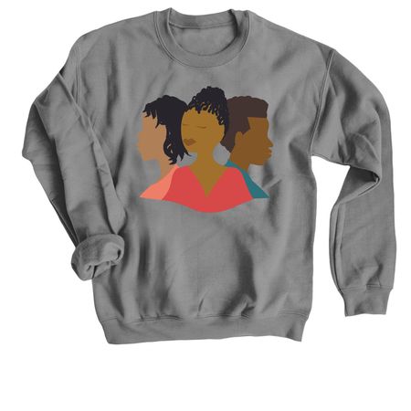 HairStory T-shirt, a Charcoal Crewneck Sweatshirt