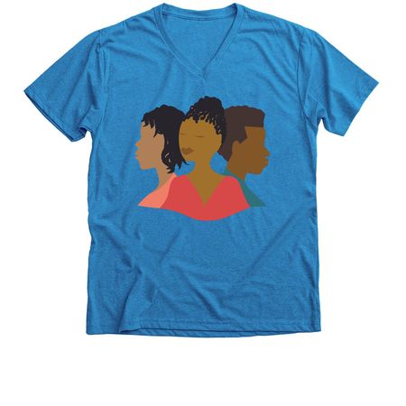 HairStory T-shirt, a Turquoise V-Neck Unisex Tee