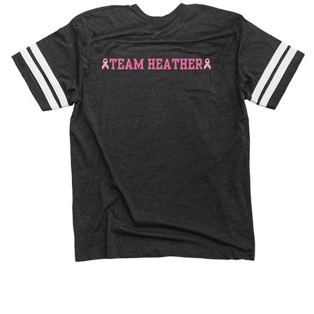Team Heather Jersey Tee, a Vintage Smoke / White Football Jersey Tee (back-view)