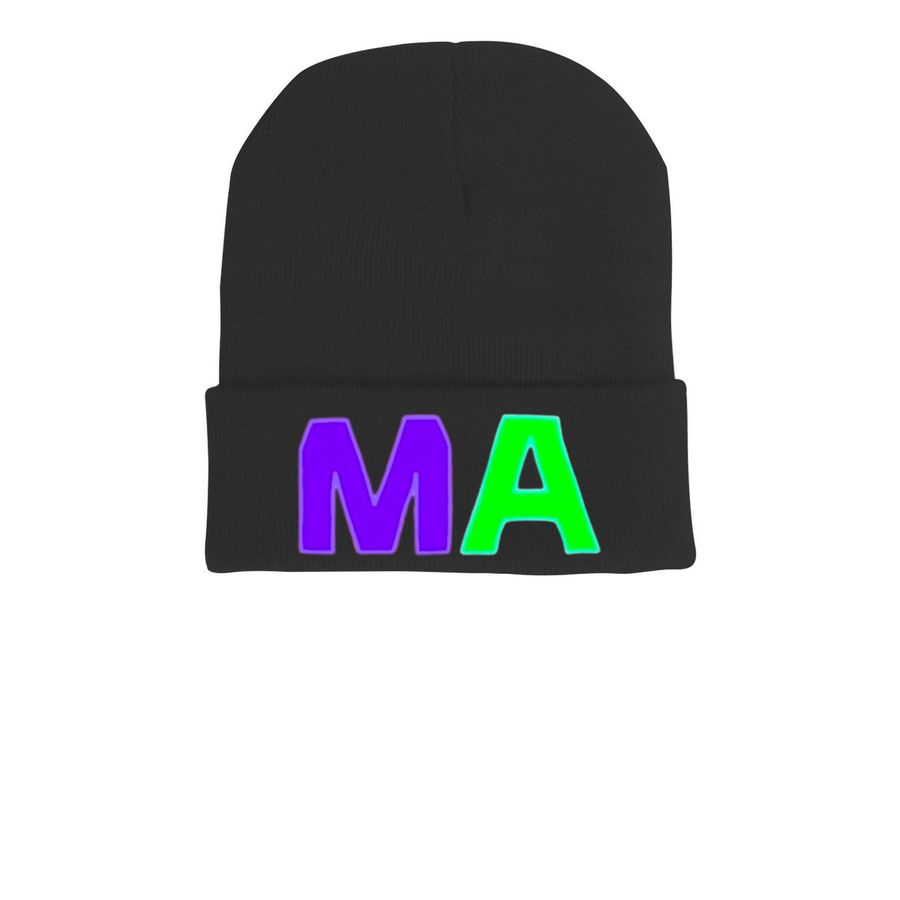 MistahACIDO Beanie, a Black Printed Cuffed Beanie