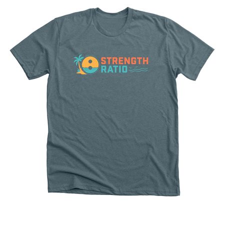 SR Beach Vibes, a Heather Slate Premium Unisex Tee