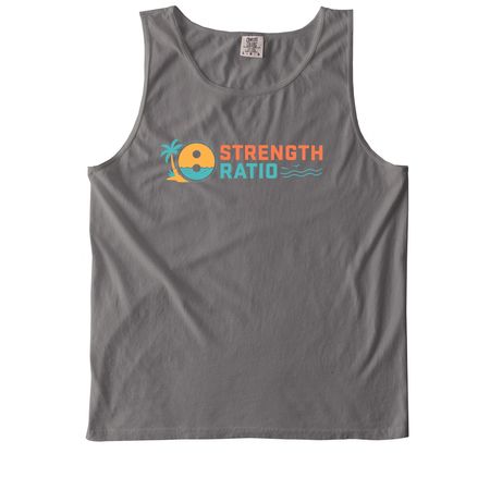 SR Beach Vibes, a Grey Comfort Colors Tank Top