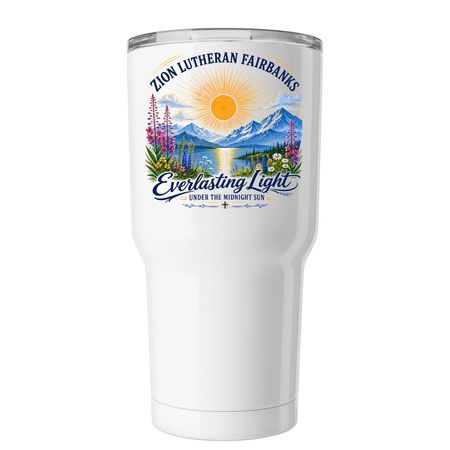 Zion Lutheran Church, a White Insulated Tumbler