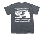 CORRK9U Dog Flag, a Dark Heather Youth Unisex Tee (back-view)