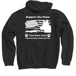 CORRK9U Dog Flag, a Black Pullover Hoodie (back-view)