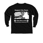 CORRK9U Dog Flag, a Black Youth Long Sleeve Tee (back-view)