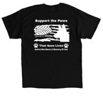CORRK9U Dog Flag, a Black Classic Unisex Tee (back-view)