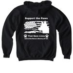 CORRK9U Dog Flag, a Black Softstyle Youth Pullover Hoodie (back-view)