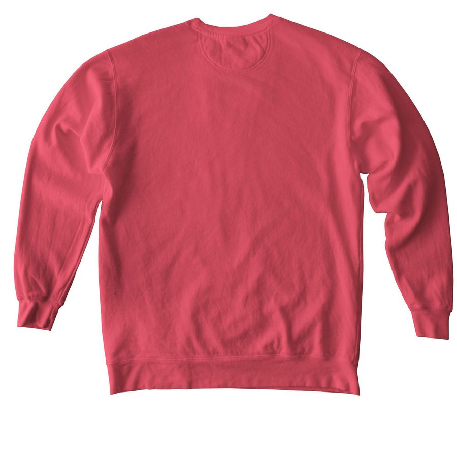 LOS ANGELES T, a Watermelon Comfort Colors Crewneck Sweatshirt (back-view)