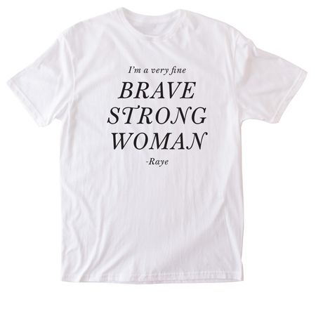 Brave Strong Woman, a White Softstyle Cotton Tee