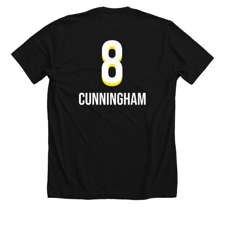 Sophie, a Solid Black Blend Premium Unisex Tee (back-view)
