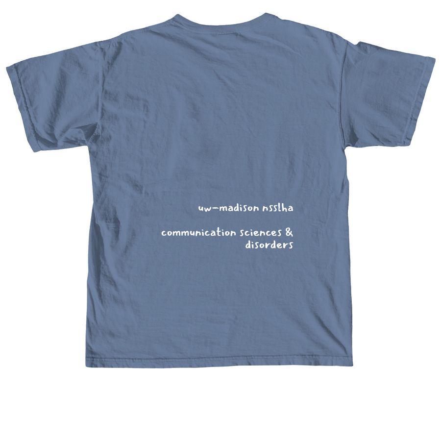 to love is to listen: cs&d, a Blue Jean Comfort Colors Unisex Tee (back-view)