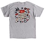 Stars, Stripes, and Saving Lives, a Sport Grey Classic Unisex Tee (back-view)