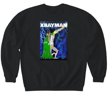 Xrayman&nbsp; comic book promo, a Black Softstyle Crewneck Sweatshirt