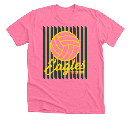 TC Eagles Volleyball, a Neon Pink Premium Unisex Tee