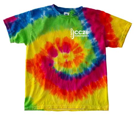 2026 CampJCC T-Shirt, a Moondance Youth Tie Dye Tee