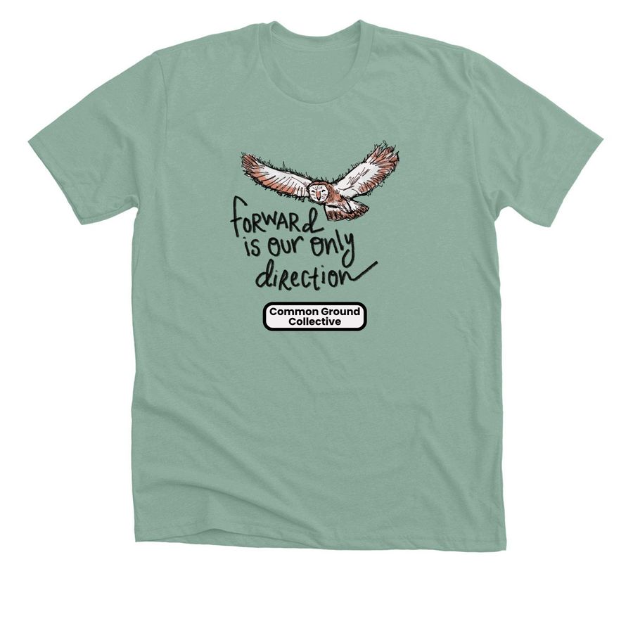 Forward, a Heather Dusty Blue Premium Unisex Tee