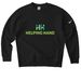 NIKE HH CREWNECK, a Black Nike Club Fleece Crewneck Sweatshirt