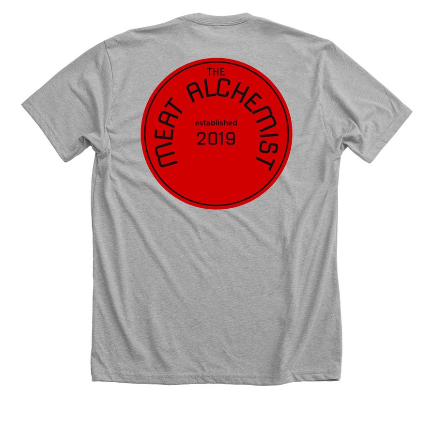 Official Meat Alchemist Merch!, a Athletic Heather Premium Unisex Tee (back-view)
