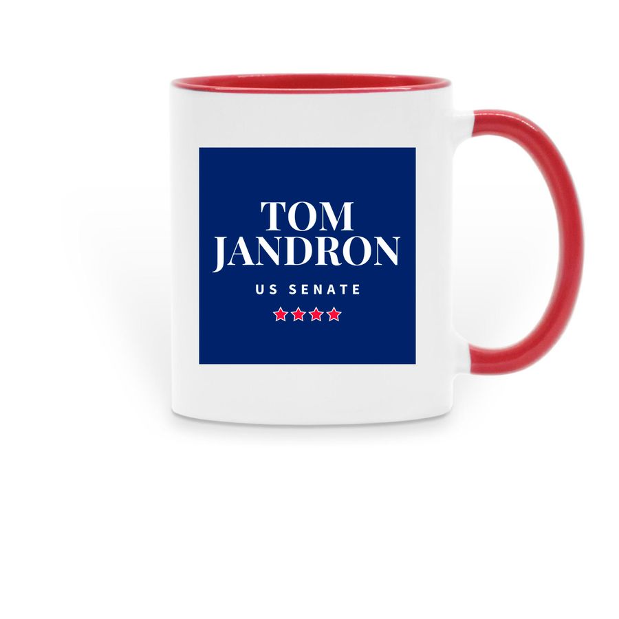 Campaign Logo Mugs, a Red Two-Tone Ceramic Mug
