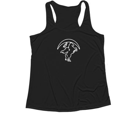 Athletic Shirts- white logo :), a Black Women's Performance Tank