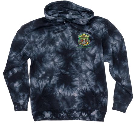 Pack Rat Mining, a Black Tie Dyed Pullover Hoodie