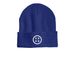 Salmon Bay Beanie, a Heather Dark Royal Printed Cuffed Beanie