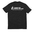 Rescue Animals Like a Boss, a Space Black Allmade Eco Triblend Unisex Tee (back-view)