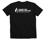 Rescue Animals Like a Boss, a Solid Black Blend Premium V-Neck Tee (back-view)