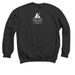 All dogs are good dogs., a Black Crewneck Sweatshirt (back-view)