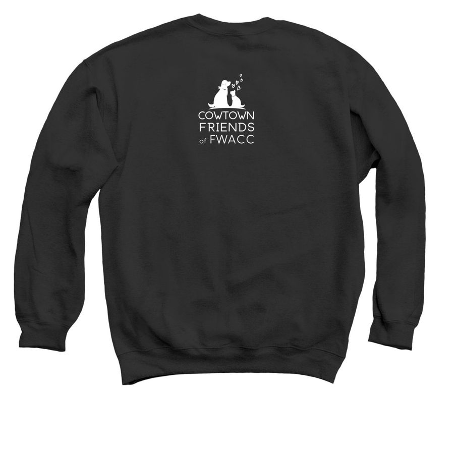All dogs are good dogs., a Black Crewneck Sweatshirt (back-view)