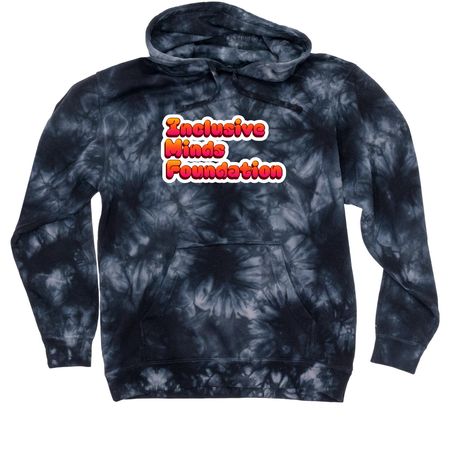 Inclusive Minds Foundation, a Black Tie Dyed Pullover Hoodie