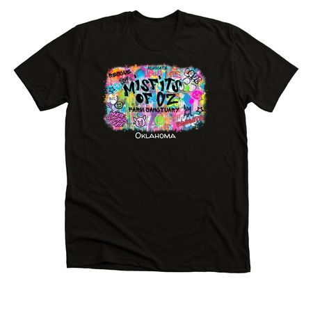 Misfits Graffiti Shirts, a Black Heather Premium Unisex Tee