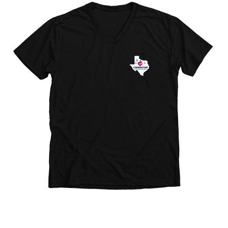 She's from Cornerstone, a Solid Black Blend Premium V-Neck Tee